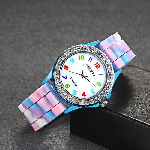 Lancardo Reloj De Cuarzo Para Mujer Rhinestone Color Del Fun