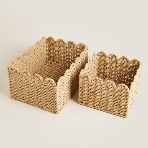 Cesta De Almacenamiento Para El Hogar Con Estilo. 24x24x14cm