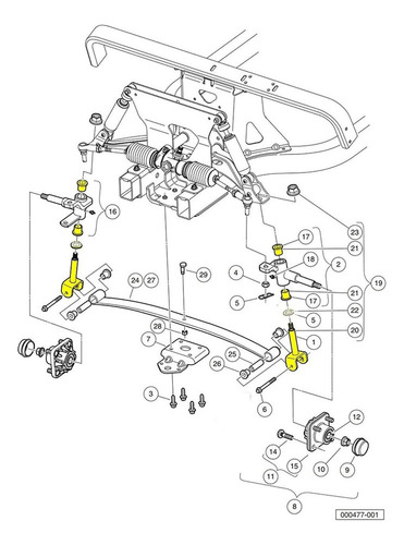 Generic Kit De Reparo Front End King Pin Para Club Car Ds