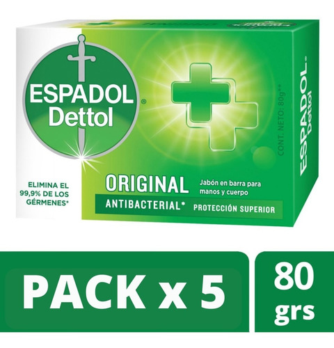 Espadol Jabon Original Pack X 5 80gr