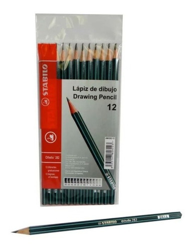Lápiz D Dibujo Profesional Stabilo® Othello 12 Pz Diferentes