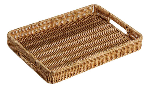 Bandeja Decorativa Tejida, Cesta Para 35cm X 24,5cm X 4,5cm