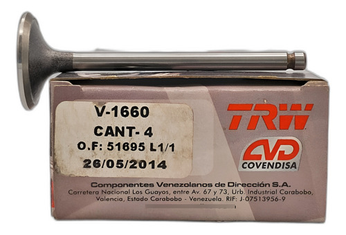 Valvula De Admision Toyota Corolla 1800 4afe Baby Camry 93-9