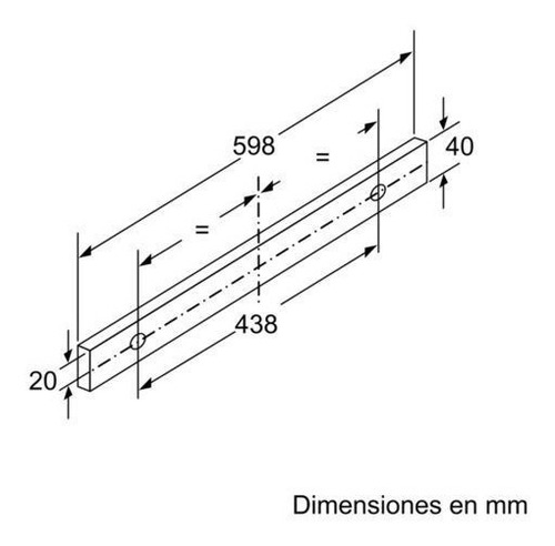 Imagen 7 de 7 de Extractor purificador de cocina Bosch Serie 4 DFT63AC50 ac. inox. empotrable 598mm x 180mm x 300.5mm plata 220V - 240V