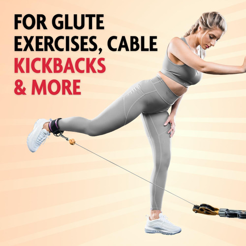 2 Tobilleras Dmoose Fitness P/ Máquinas De Cable, Gris Camo