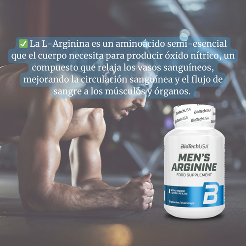 Men's Arginine 90 Cápsulas Biotech Usa