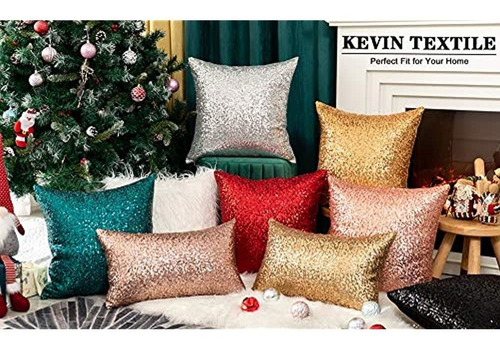 Kevin Textile Decorativo Glitzy Lentejuelas Y Cómodo Satinad