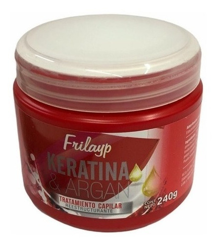 Mascara Baño De Crema Keratina Y Argan Frilayp X 240