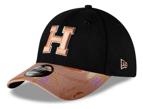 Gorra Curva New Era Naranjos Logotipo Bordado Ajustable Negro Unisex