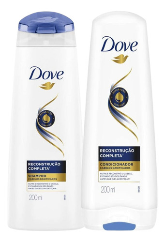  Kit Shampoo E Condicionador Dove Reconstrução Completa 200ml