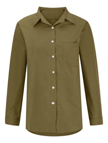 Blusa Casual Con Botones Para Mujer, De Moda Creativa, Camis