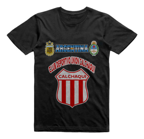 Remera Algodon Negra Union Calchaqui Santa Maria Catamarca