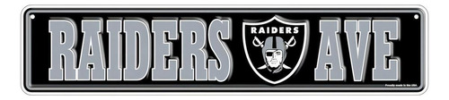 Letrero Metálico Nfl Team Boulevard Raiders