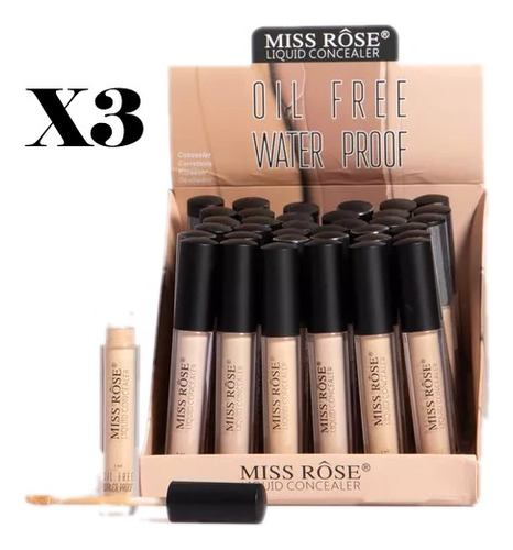 Corrector Liquido Matte Tapa Negra Miss Rose 