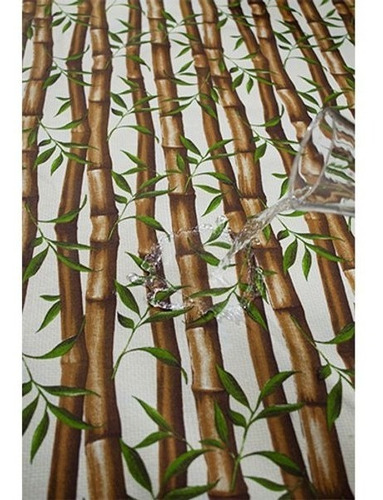 Toalha De Mesa Impermeável 2,1m X 1,4m Acqua Bambu Bronze
