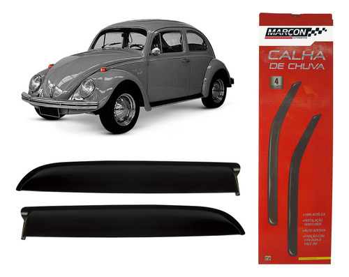 Calhas Vidro Vw Fusca 59/96 2 Portas