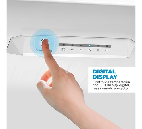 Refrigerador Midea No Frost 262 Litros Silver Mdrb380fge5