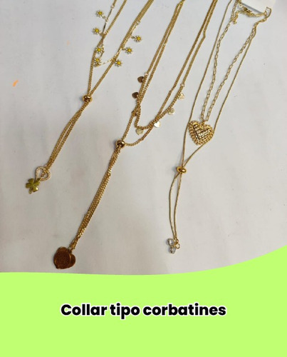 Collar Tipo Corbatin Motivos Varios 12 Unidades Al Mayor