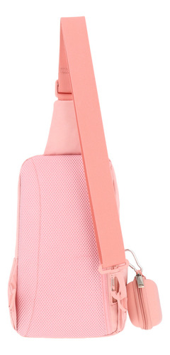 Mochila Cruzada Pechera Crossbody Airpack Urban Cross Color Rosa Diseño De La Tela Lisa