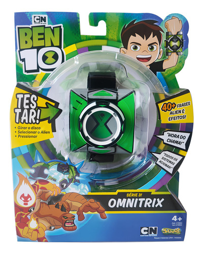 Ben 10 Relógio Omnitrix Com 40 Frases Em Português Série 3