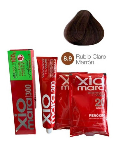  Tinte Para Cabello Xiomara 300 (colores Naturales) Tono 8.9 Rubio Claro Marrón