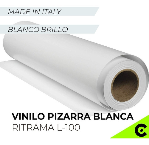 Vinilo Pizarra Pizarron Blanca Adhesivo Fibron 50mtx122cm 