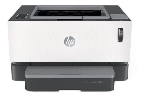 Imagen 1 de 3 de Impresora  simple función HP Neverstop 1000w con wifi blanca y gris 110V/240V
