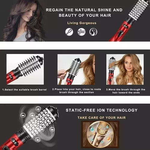 . Plancha De Pelo Rotatoria Blow Dry A