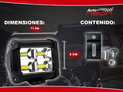 Faro 4 Led Cob Auxiliar Dually