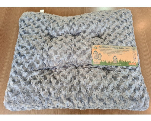 Almofada Colchao Curly Soft Extra Grande Cinza Escuro Jambo