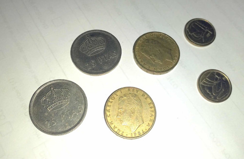 Lote Por 6 Monedas Españolas