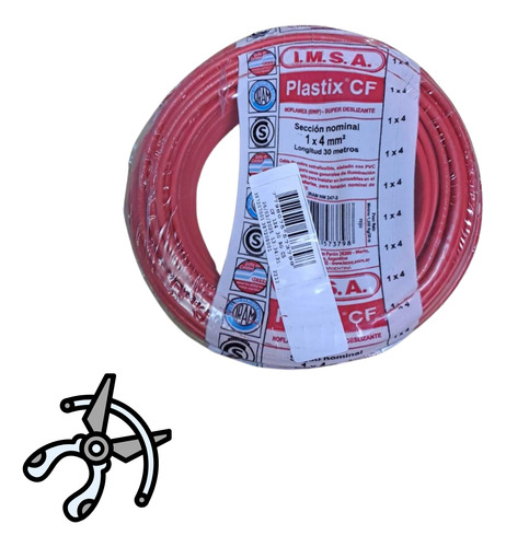 3 Rollos Cable Imsa Flexible Iram Ignifugo 4mm X 30mts
