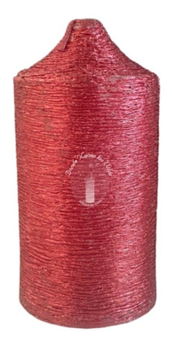 Imagen 1 de 1 de Cirio O Velon De 8 Cm Alto X 4,5 Diametro Rojo