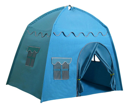 Castle Tent Fairy Playhouse Portátil, Para Azul Oscuro