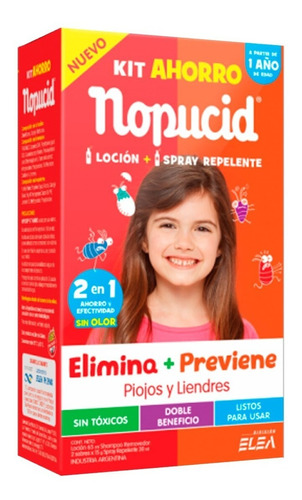 Imagen 1 de 5 de Nopucid Kit Ahorro Locion + Spray Repelente