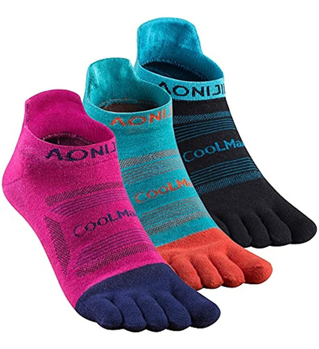 3 Pares De Aonijie Calcetines Atléticos De Cinco Dedos