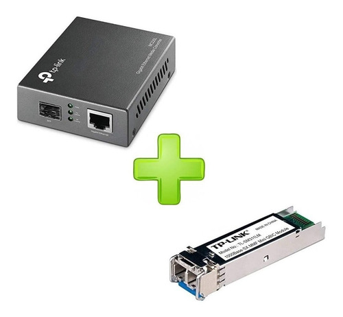 Imagen 1 de 6 de Enlace Fibra Multimodo Utp 0.5km Mc220l + Tl-sm311lm Gigabit