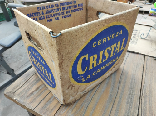 Jt Antigua Caja De Cerveza Cristal En Carton Decorativa Bar