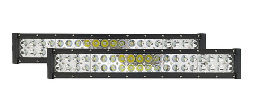 X2 Barra Led Rectangular 120w 40led Luz Blanca