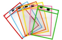 Comprar 6 Bolsillos De Borrado Seco, Fundas De Plástico Reutil...