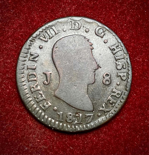 Moneda 8 Maravedies España 1817 Km 486 Fernando 7