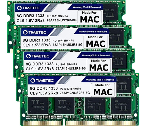Kit Timetec 32gb (4x8gb) Compatível Com Apple Ddr3 1333mhz..