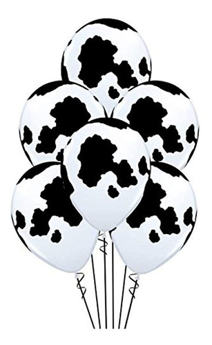 Globos Con Impresiones De Vaca 10 Unidades. Marca Pyle