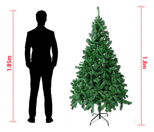 Árbol De Navidad Artificial Para Navidad 6ft/1.8 M 800 Ramas