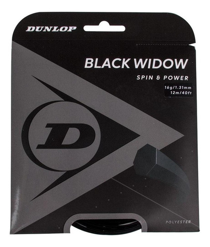 Corda Dunlop Black Widow 16l 1.31mm Preta Set Indi