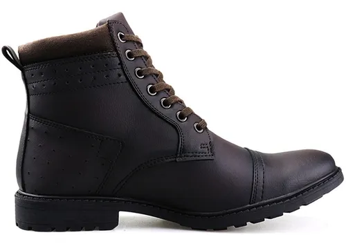 Bota casual neway ziper marrom 2025