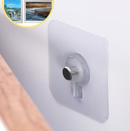 Pack 12 Perchas Pared Adhesivo Fuerte Transparente Colgar