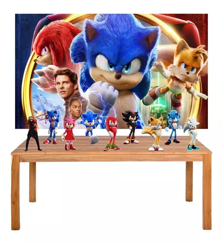 4 Displays De Chão - Sonic Filme 70 Cm Mdf