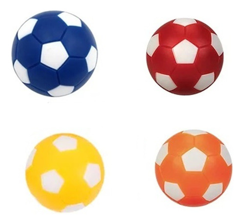 Set 4 Pelotas Taca-taca 36mm Colores 