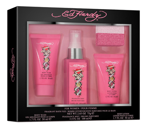 Ed Hardy, Juego De Regalo De Perfume Para Mujer, 4 Piezas In